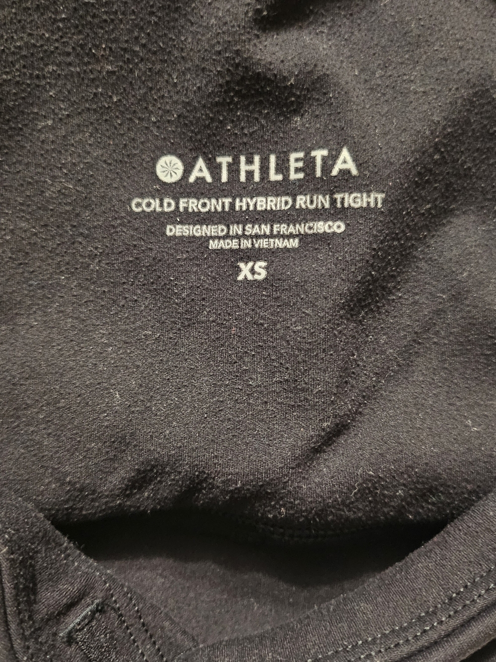 Athleta Cold Front Hybrid Run Tight Black High Waist Reflective Piping Leggings - Picture 8 of 12